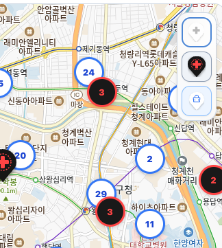 서울 약국 및 심야약국 찾기 지도 사용법3