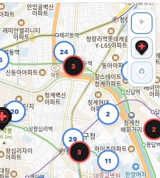 서울 약국 및 심야약국 찾기 지도 사용법3