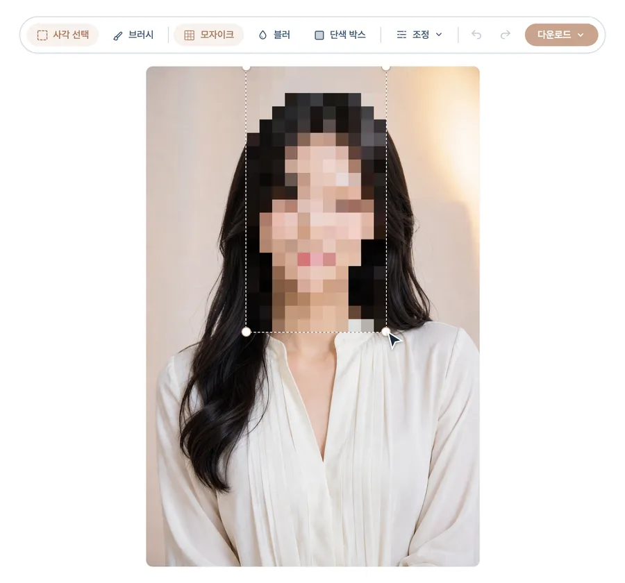 사진 모자이크·블러-guide-3